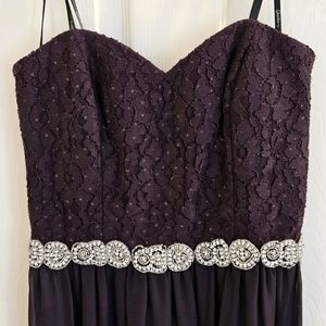 Speechless strapless prom dress size 12 dark purple from David's Bridal